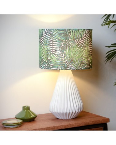 Lampe de table en glass blanc