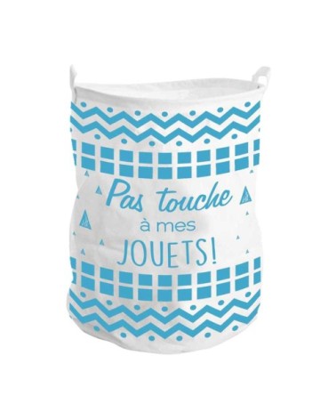 Corbeille à linge ou à jouets bleue H50cm