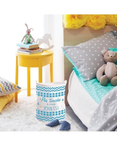Corbeille à linge ou à jouets bleue H50cm