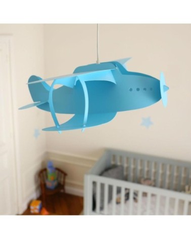 Suspension enfants Avion Bleu 50cm