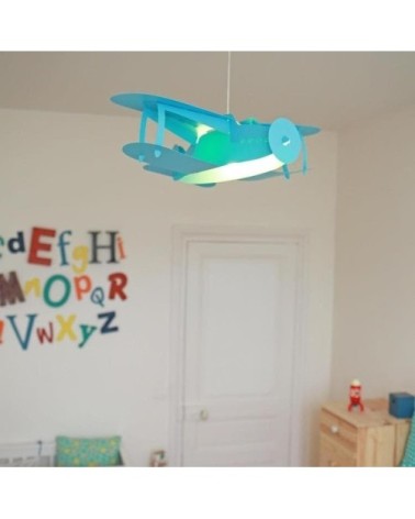 Suspension enfants Avion Bleu 50cm