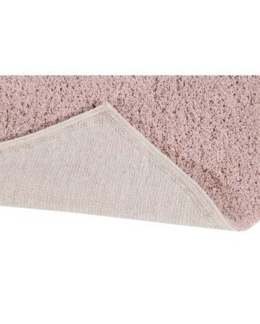 Tapis coton relief coeur rose 110x170cm