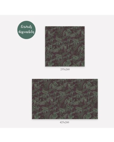 Papier peint motifs tropical feuillage raisin  255x260cm