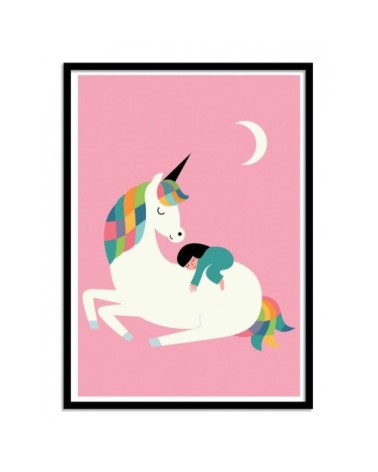 Affiche d'art avec Cadre bois noir - 50 x 70 cm