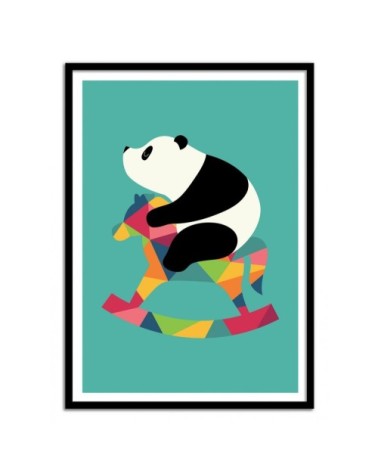 Affiche d'art avec Cadre bois noir - 50 x 70 cm