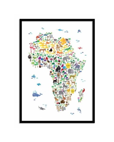 Affiche d'art avec Cadre bois noir - 50 x 70 cm