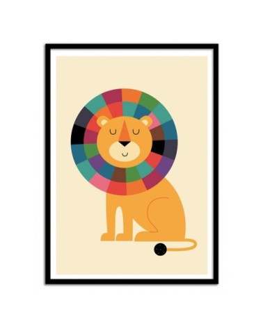 Affiche d'art avec Cadre bois noir - 50 x 70 cm