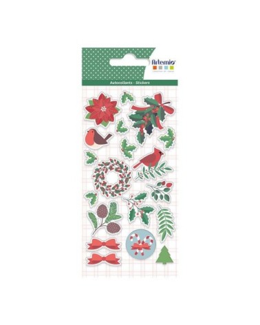 Autocollants puffies 3D merry Christmas