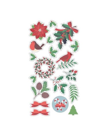 Autocollants puffies 3D merry Christmas