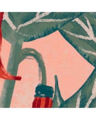 Tableau princesse aux fleurs toile imprimée 80x80cm