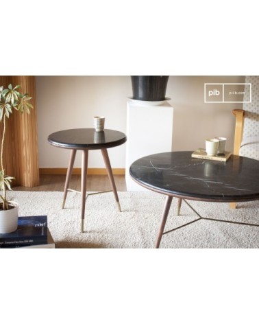 Table d'appoint en marbre noir