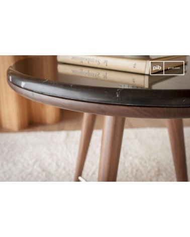 Table d'appoint en marbre noir
