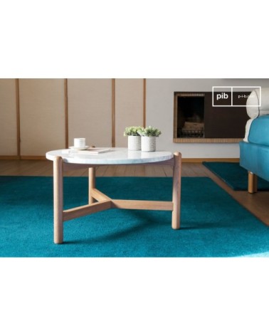 Table basse en marbre blanc