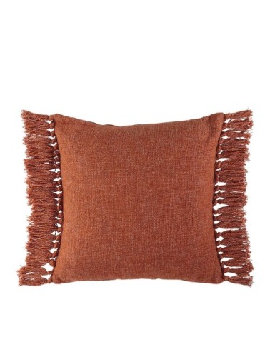 Housse de coussin en velours irisé - orange brûlé - 50 x 50 cm