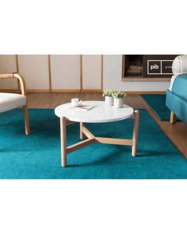 Table basse en marbre blanc
