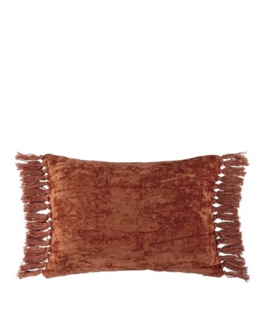 Housse de coussin en velours irisé - orange brûlé - 60 x 40 cm