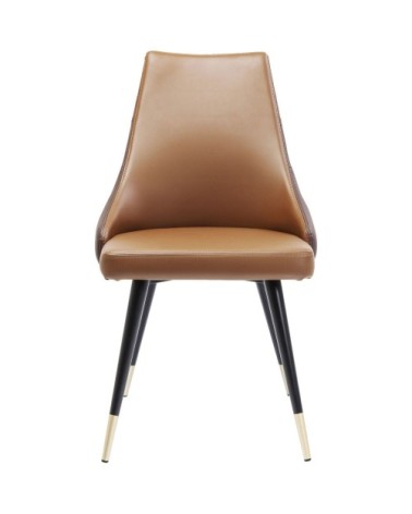 Chaise marron et acier