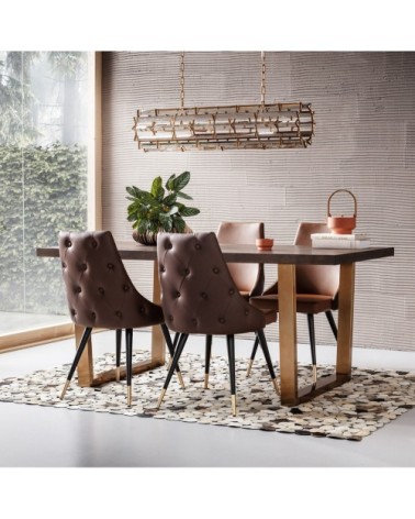 Chaise marron et acier