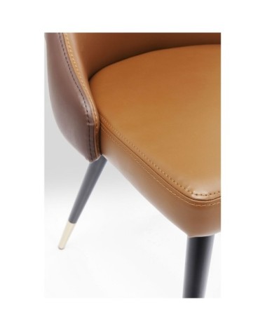 Chaise marron et acier