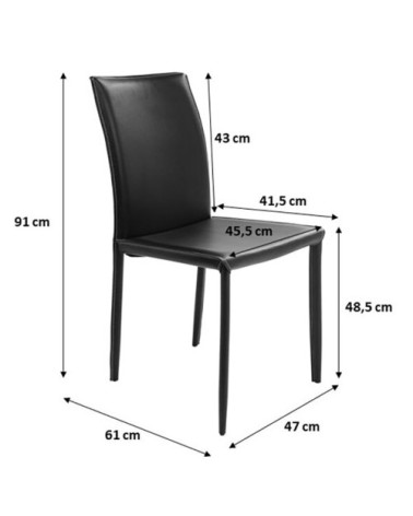 Chaise en cuir vintage