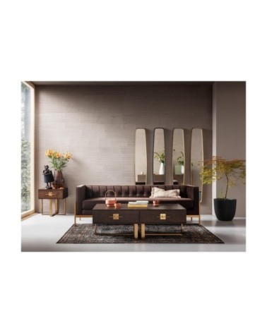 Tapis en coton noir, gris et orange 300x200