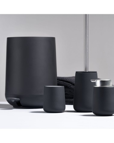 Poubelle à pédale en plastique noir 3L