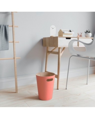 Corbeille woodrow bois rose