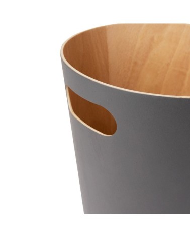 Corbeille woodrow bois gris