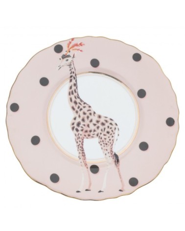 Assiette en porcelaine girafe D24cm