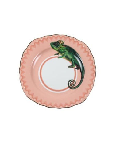 Assiette en porcelaine caméléon D16cm