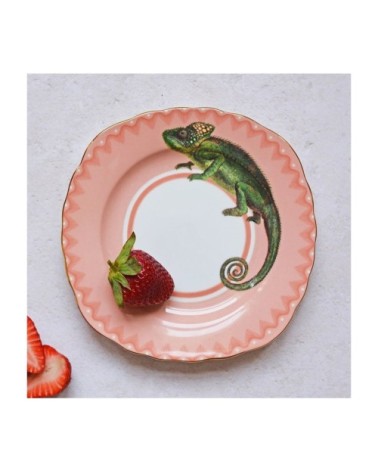 Assiette en porcelaine caméléon D16cm