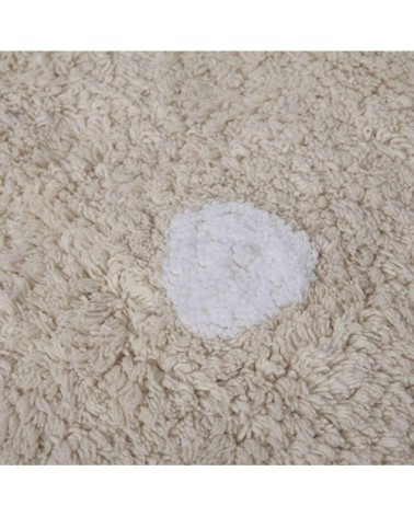 Tapis coton forme biscuit beige 120x160