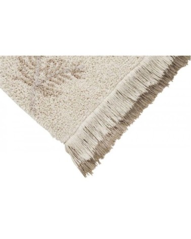 Tapis coton lavable forêt de pins beige 140x200cm
