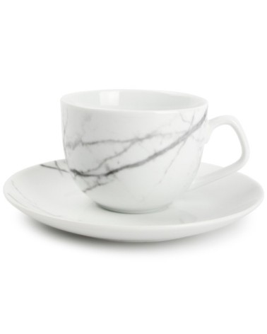 Tasse et soucoupe marbre Ø 9cm - Set de 4