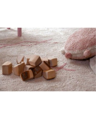 Tapis coton lavable vintage nude 170x240cm