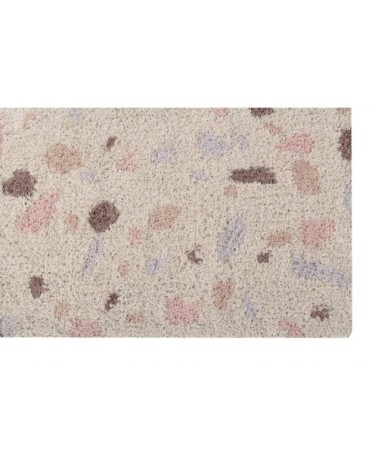 Tapis lavable en coton beige 140x200