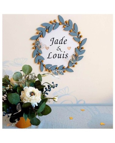 Couronne murale en bois D35cm