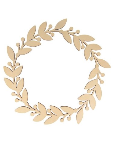 Couronne murale en bois D35cm