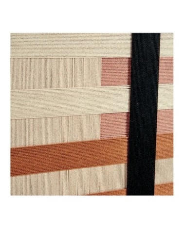 Décoration murale en corde de coton - beige, marron et noir
