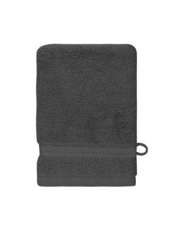 Lot de 3 gants de toilette 550gr/m²  anthracite 16x22 cm