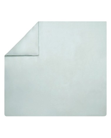 Housse de couette unie en percale de coton gris 260x240