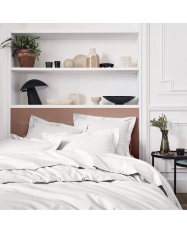 Housse de couette en percale de coton meringue 240x220