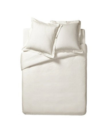 Housse de couette en percale de coton meringue 240x220