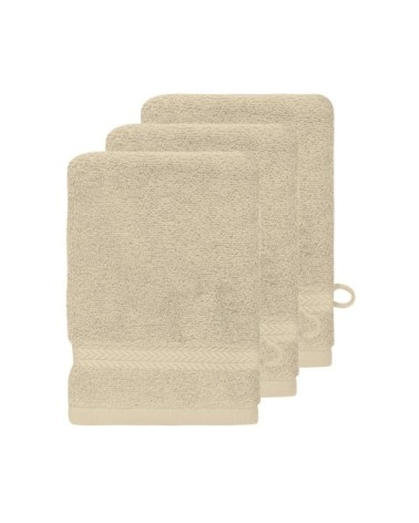 Lot de 3 gants de toilette 550gr/m²  ficelle 16x22 cm