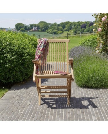 Fauteuil de jardin en teck massif pliant