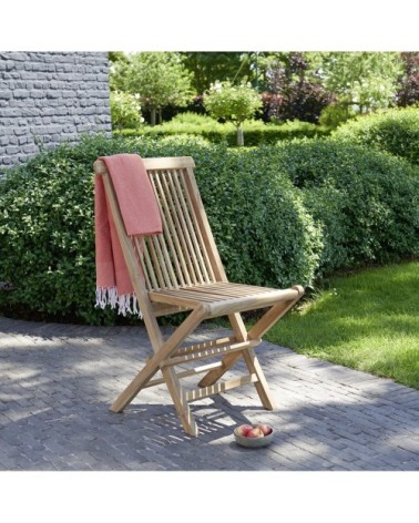 Chaise de jardin en teck massif pliante
