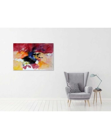 Tableau peint abstraite aquarelle toile imprimée 100x60cm