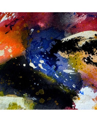 Tableau peint abstraite aquarelle toile imprimée 100x60cm