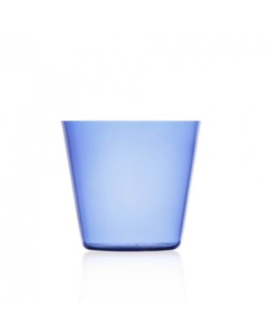 Verre à eau bleu