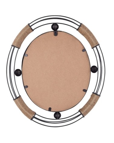 Miroir en métal noir 55x50